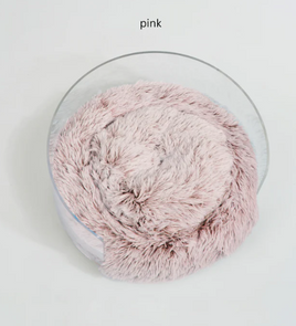 Clear Round Dog Bed with Donut Cushion | Options